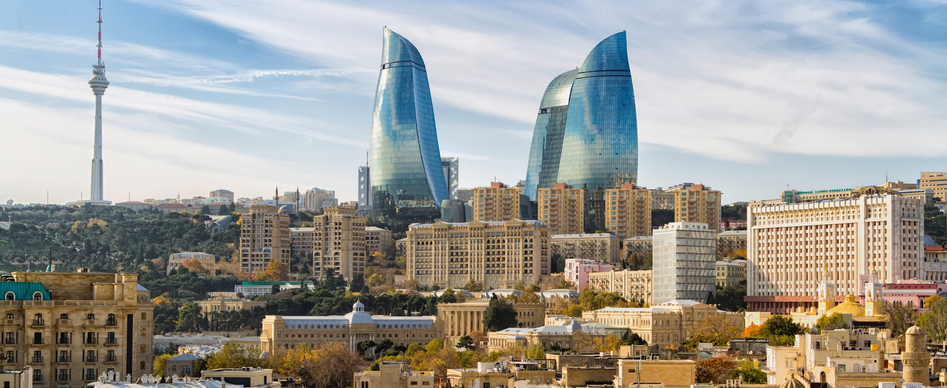 Bakü silüeti (Bakü, Azerbaycan)