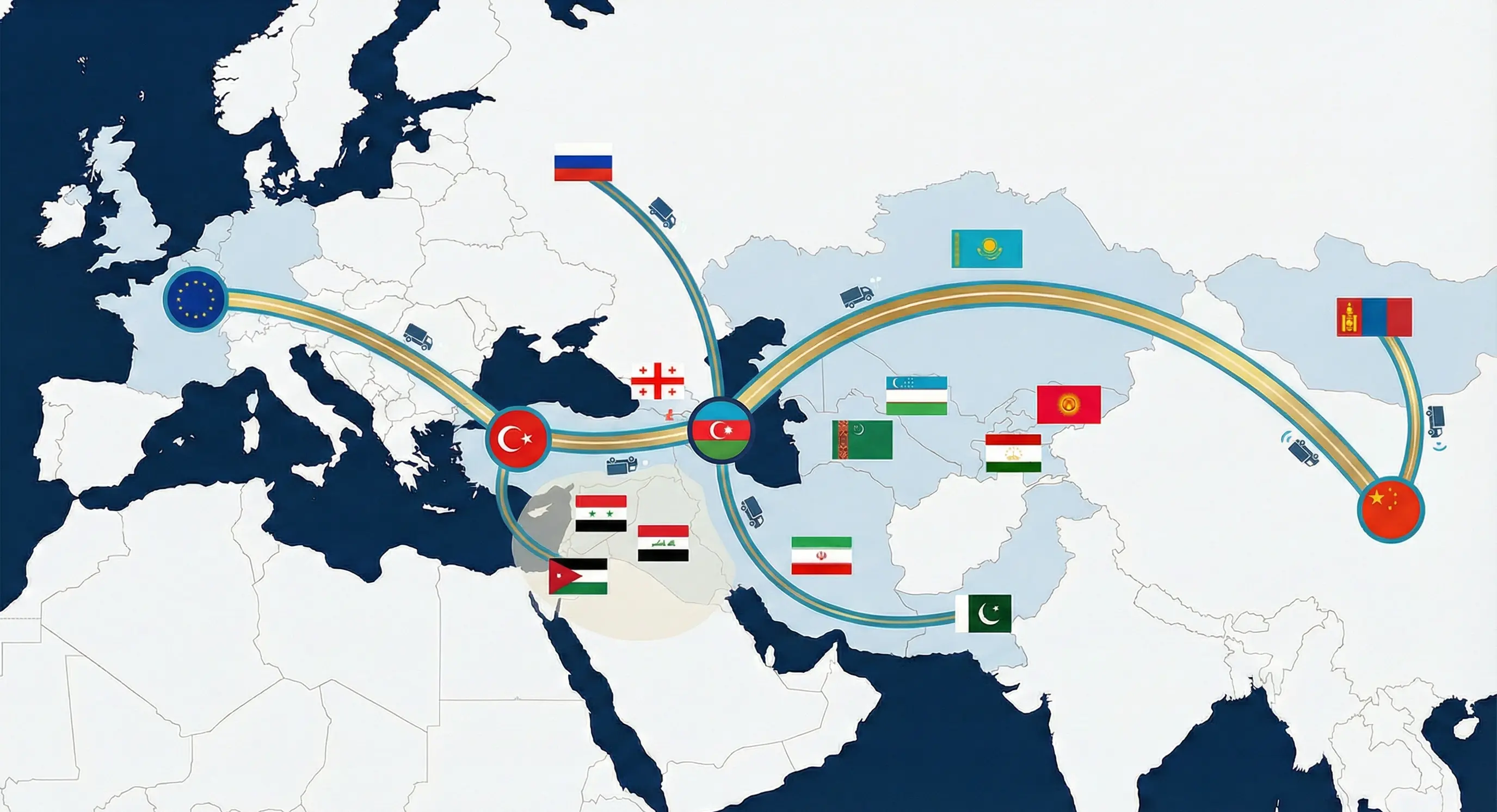 Карта международных маршрутов ARAN Logistic